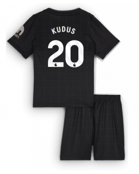 Billige Fotballdrakt Tottenham Hotspur Mohammed Kudus #20 Replika Bortedraktsett Barn 2025-26 Kortermet (med bukser)